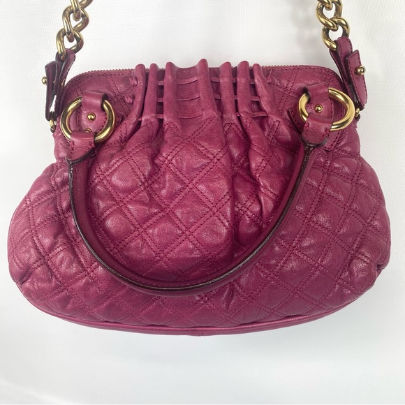 MARC JACOBS Leather Quilted Small Cecilia in Fuchsia. Made in Italy. Authentic. - Picture 4 of 17